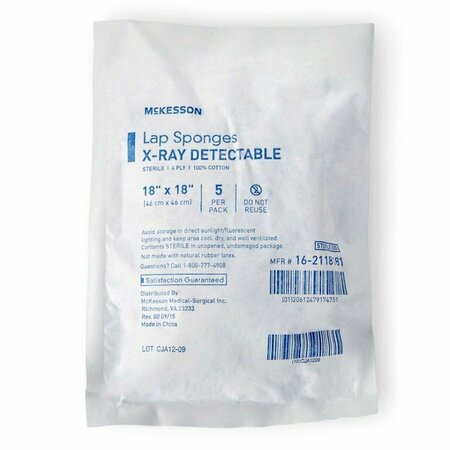 MCKESSON Laparotomy Sponge, 18 x 18 Inch, 200PK 16-2118181